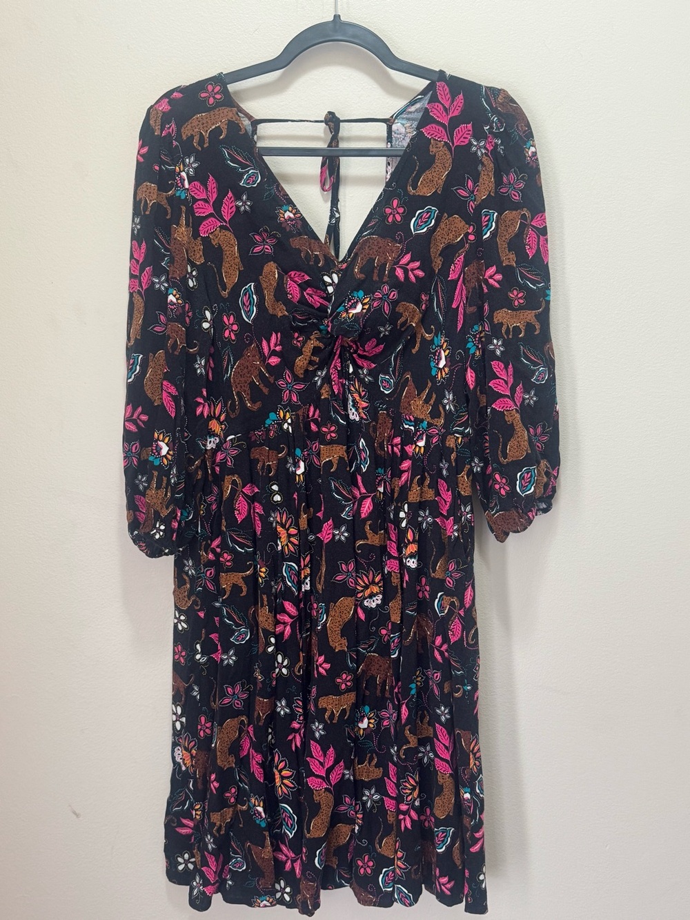 Torrid Leopard Floral Twist Front Dress